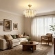 preview thumbnail 8 of 8, 20" Gold Glass Caged Chandelier Ceiling Fan with Light&Remote Control - 20''-4 Lights