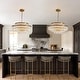 preview thumbnail 14 of 15, 32 in. Drum Modern Crystal Chandelier 4-Tier Gold Brass Kitchen Island Pendant Light for Dining Room