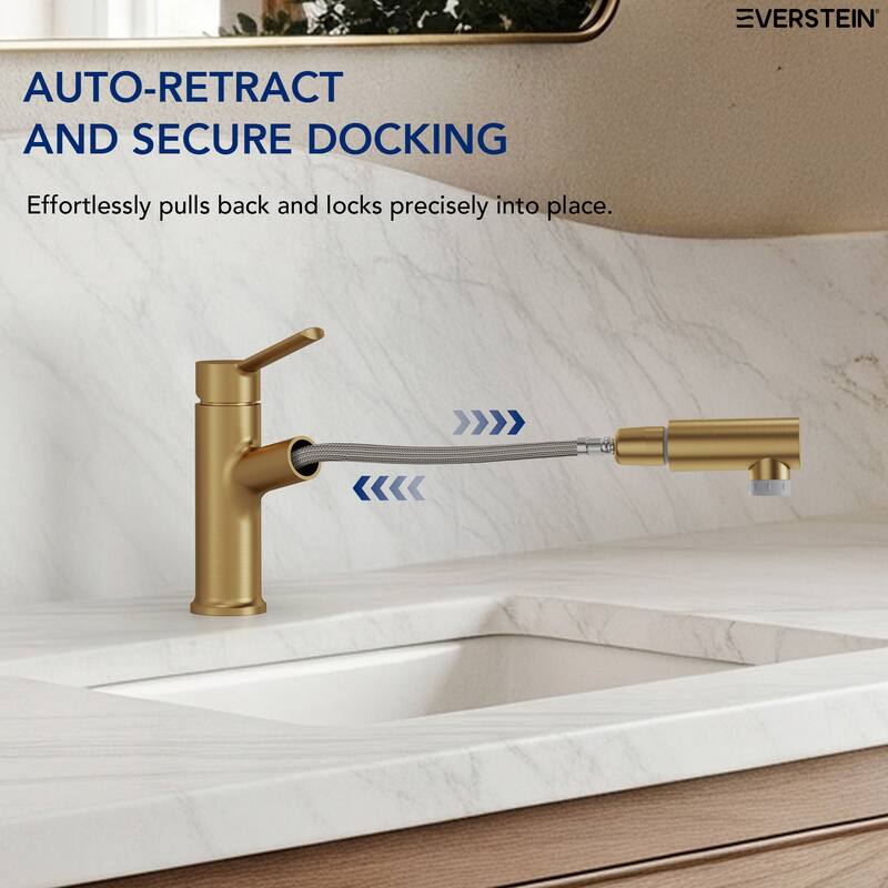 Single Handle Single Hole Bathroom Faucet with Pop‑Up Drain