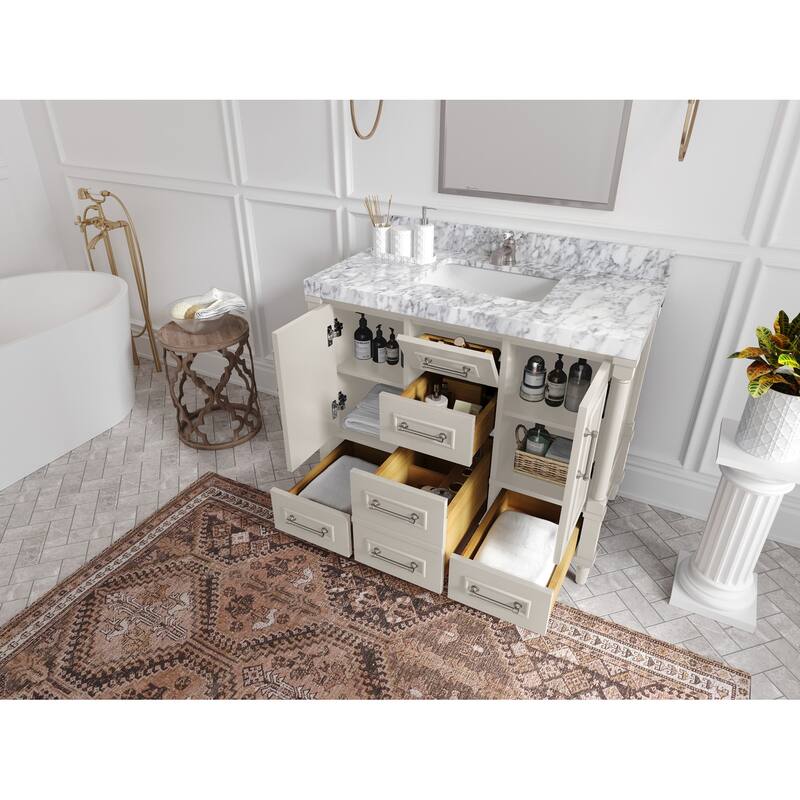 Willow Collections 42 in. W x 22 in. D Aberdeen Single Bowl Sink Bathroom Vanity with Countertop