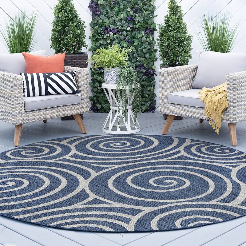 Colonnade Transitional Geometric Indoor/Outdoor Area Rug