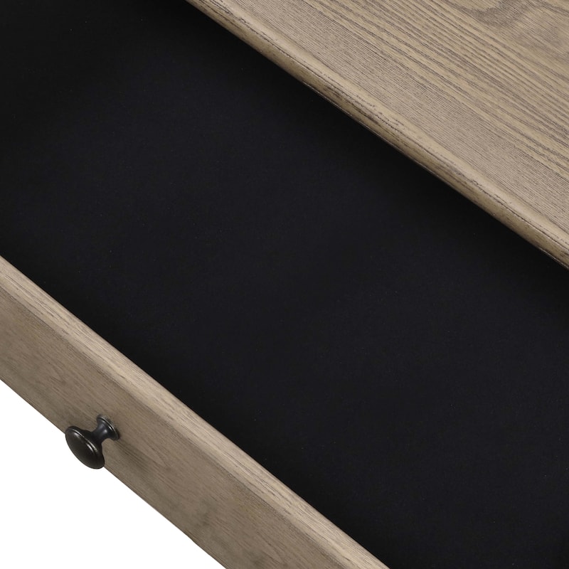 Furniture of America Wacine Weathered Grey Solid Wood 5-Drawer Chest