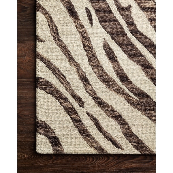 Alexander Home Zawadi Moroccan Zebra Wool Area Rug - On Sale - Bed