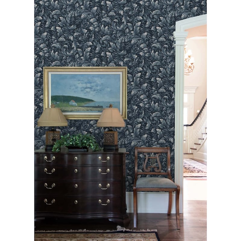 NextWall Acanthus Trail Peel and Stick Wallpaper