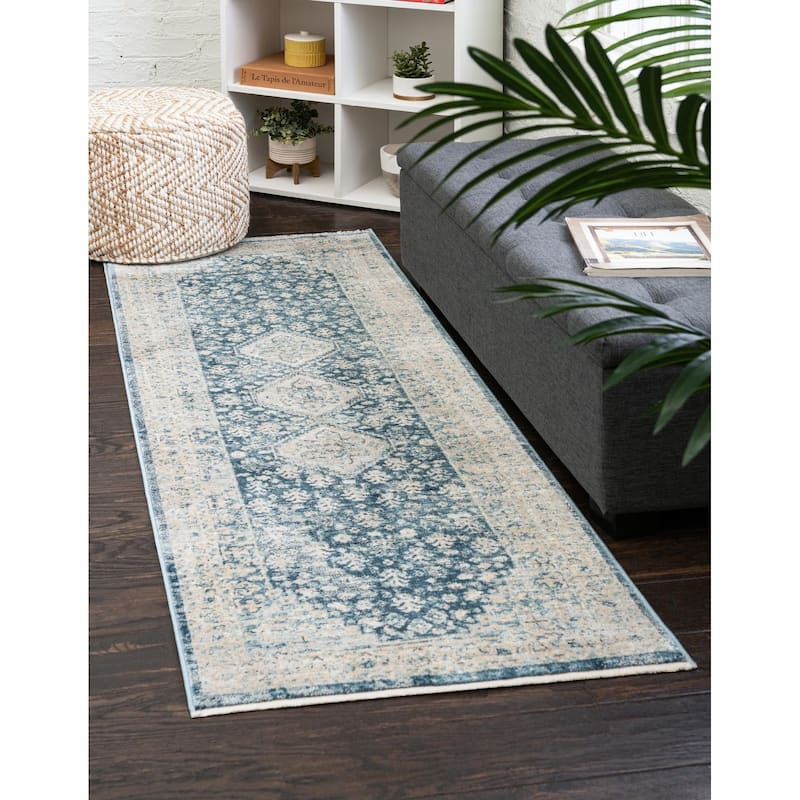 Traditional Haifa Collection Area Rug - Navy Blue - 2'x3'11"