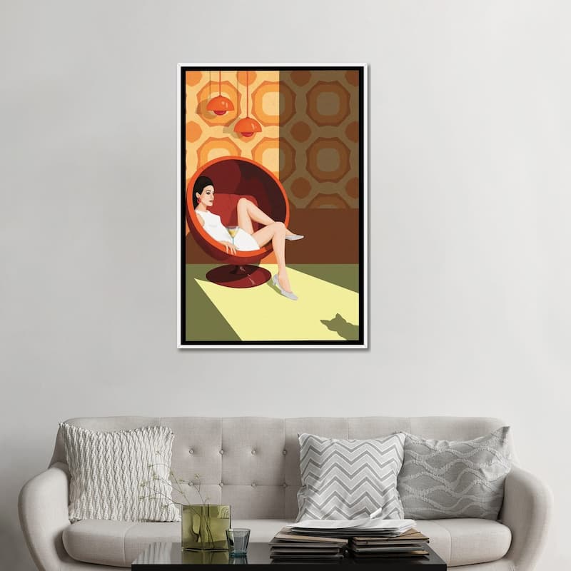 iCanvas "Intruder" by Artcatillustrated Framed Canvas Print