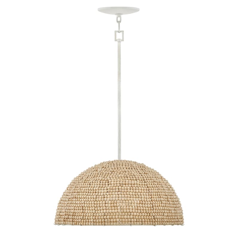 Hinkley Lighting 38464 Dalia 20" Wide Wood Pendant with Beaded Shade