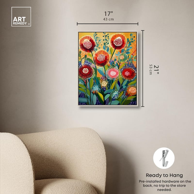 Vivid Flora I Canvas by Art Remedy