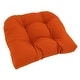 preview thumbnail 22 of 70, 19-inch Twill U-shaped Chair Cushion (Set of 1, 2, or 4) - 19 x 19 Single - Tangerine Dream