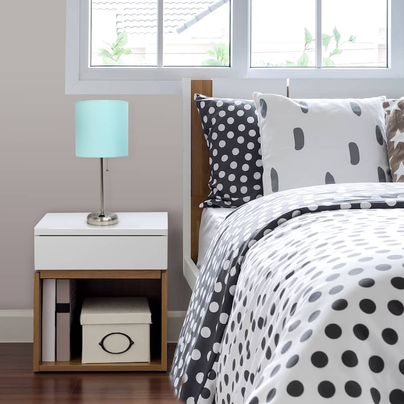 Porch & Den Custer Metal/ Fabric Lamp with Charging Outlet