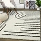 preview thumbnail 6 of 13, Janus Contemporary Berber Shag Area Rug 5'3" x 7' - Black