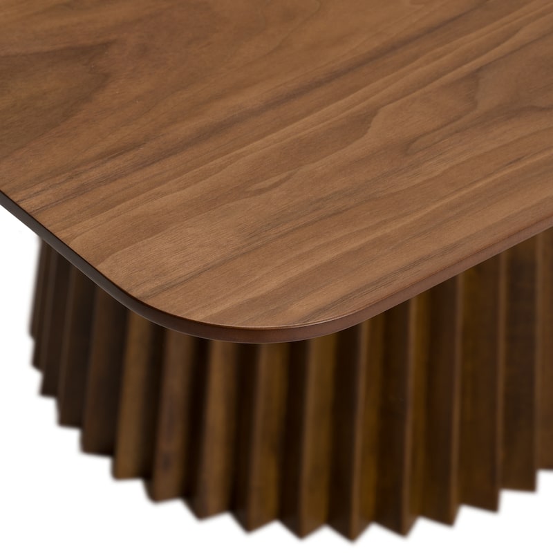Modrest Platte Mid-Century Modern Walnut Square Dining Table