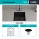 preview thumbnail 22 of 35, Lexicon Drop-In Quartz 16 Inch Single Bowl Kitchen Sink Kit