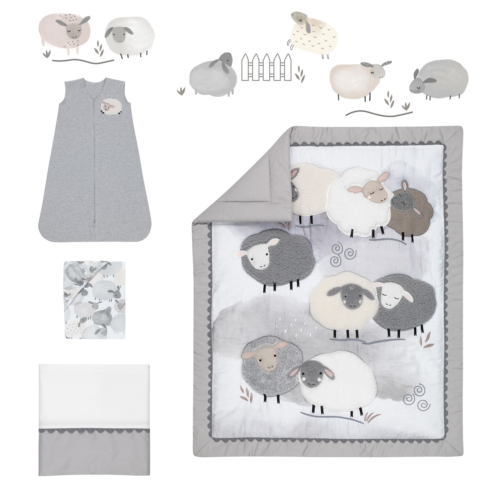 sheep cot bedding