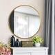 Neutypechic Modern Thin Frame Wall-Mounted Vanity Round Mirror