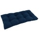 preview thumbnail 86 of 94, Solid Twill Tufted Indoor Bench Cushion (Multiple widths from 42 to 60 inch) 42" wide - Navy