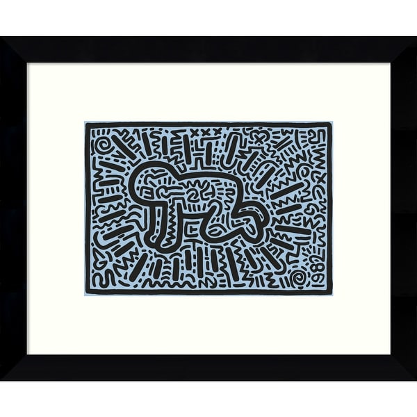 Framed Art Print 'Kh18 (Crawling Child)' by Keith Haring 11 x 9-inch. Opens flyout.