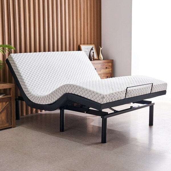 Premier zero clearance adjustable upholstered bed base shop frame with wireless remote