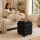 preview thumbnail 9 of 30, Aria Home Tessa Storage Ottoman Cube with Tray Top Seat Bench