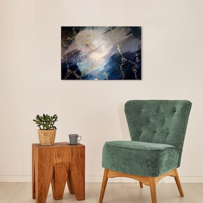 Wynwood Studio Canvas Abstract The Waltz Blue and Modern & Contemporary Wall Art Canvas Print
