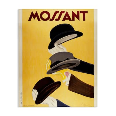 Stupell Vintage Top Hat Advertisement Canvas Wall Art Design By Marcus Jules