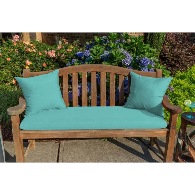 Sunbrella Solid Fabric 1-Piece Indoor/Outdoor Square Throw Pillow, 15"W x 15"L