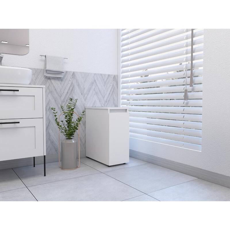 TUHOME Ventus Bathroom Storage Cabinet with Liftable Top and Drawer