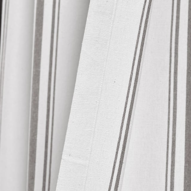 Lush Decor Farmhouse Stripe Yarn Dyed Cotton Window Curtain Panel Pair