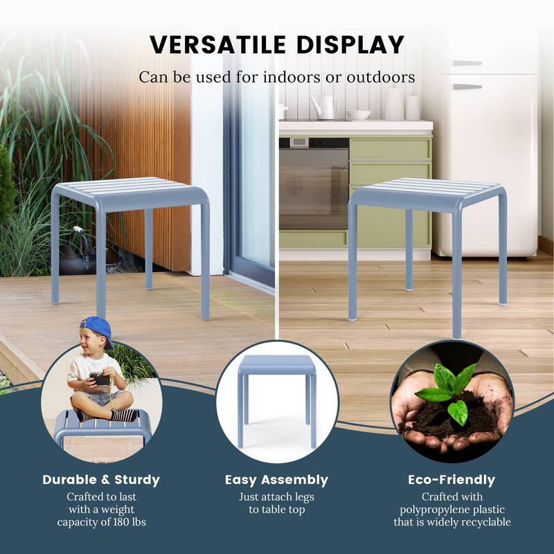 Frond and Form Square Outdoor Side Table (Set of 2)