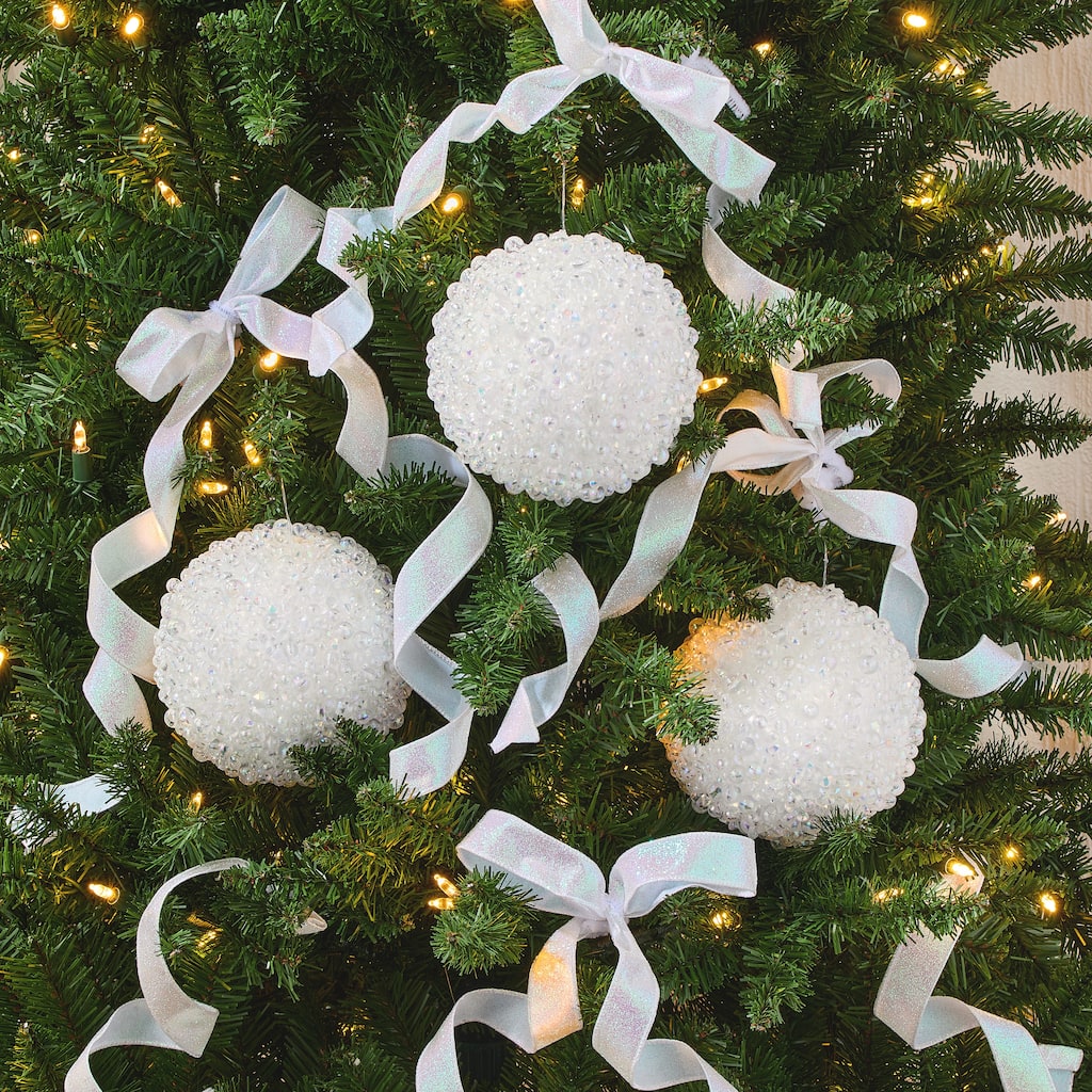 5" Acrylic Bead Ball Ornament