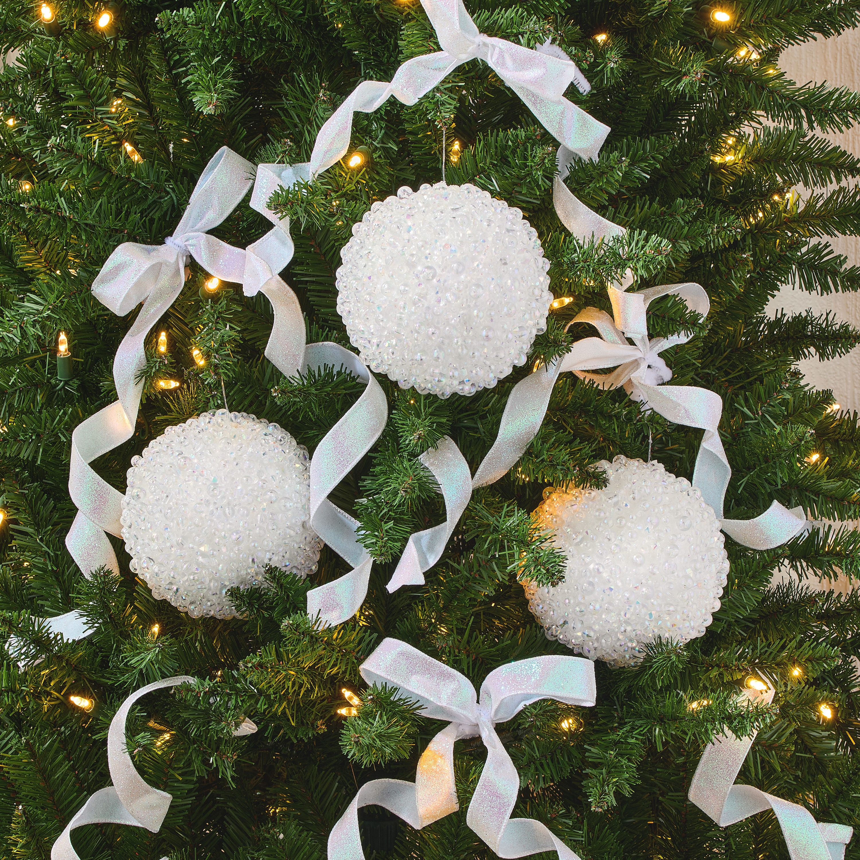 5" Acrylic Bead Ball Ornament