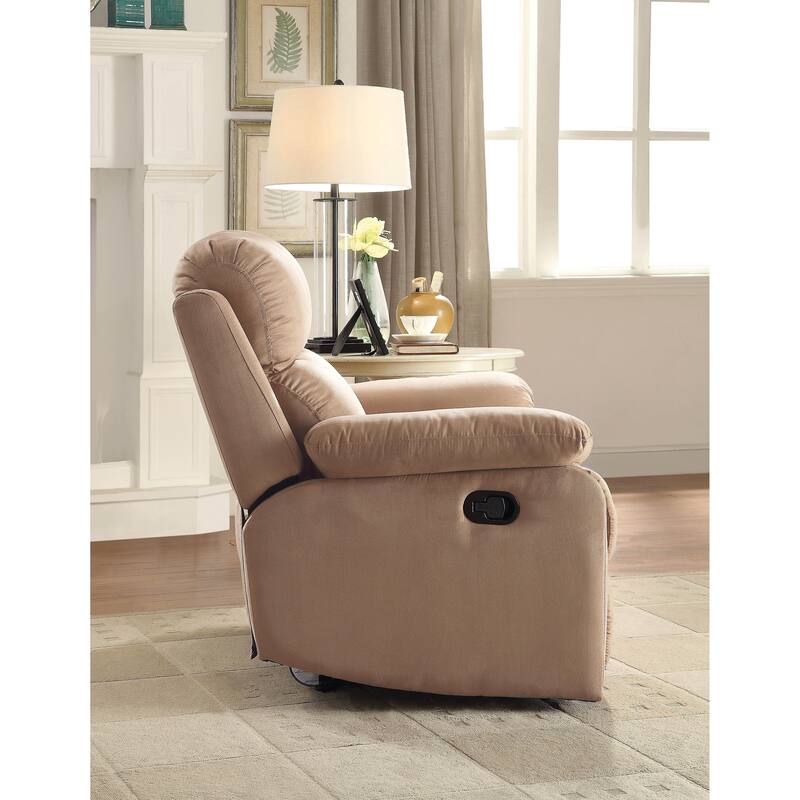 Luxurious Microfiber Motion Recliner, Pillow Top Armrest