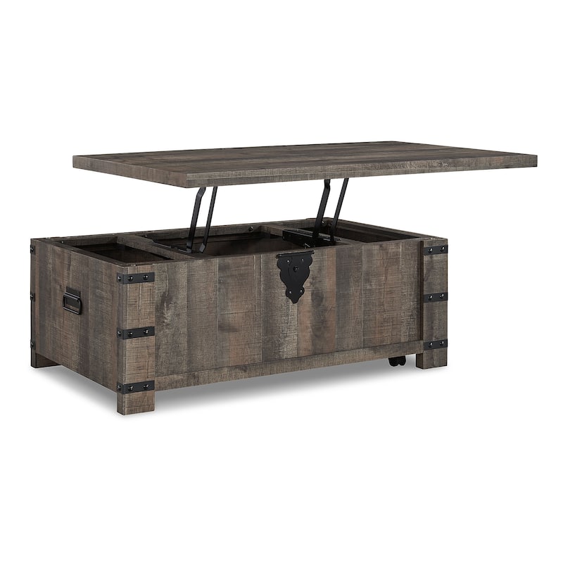 Signature Design by Ashley Hollum Brown Lift Top Cocktail Table - 47"W x 28"D x 18"H