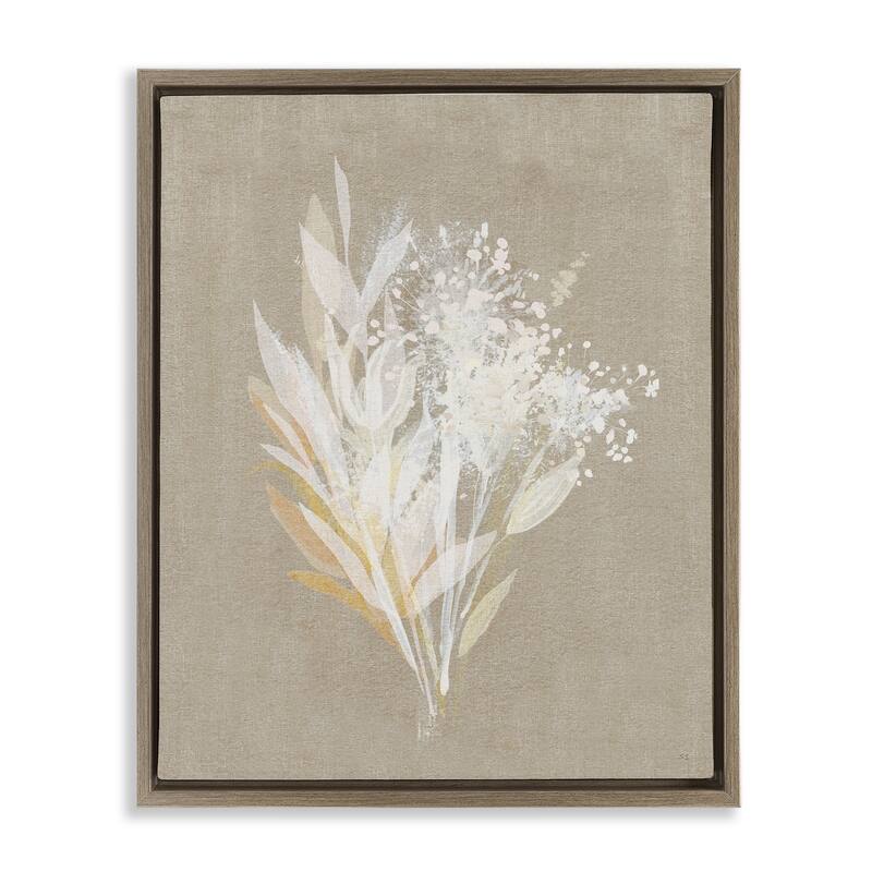 Stupell Natural Herb Impression Framed Floater Canvas Wall Art Design By Susan Jill - 25 x 31 - Brown