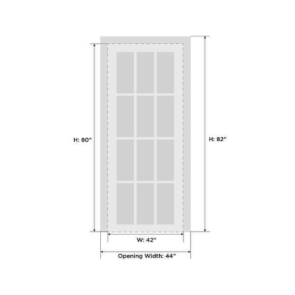 dimension image slide 15 of 22, Interior Solid French Door / Mela 0755 Painted White / Single Regular Panel Frame Handle / Bathroom Bedroom Modern Doors