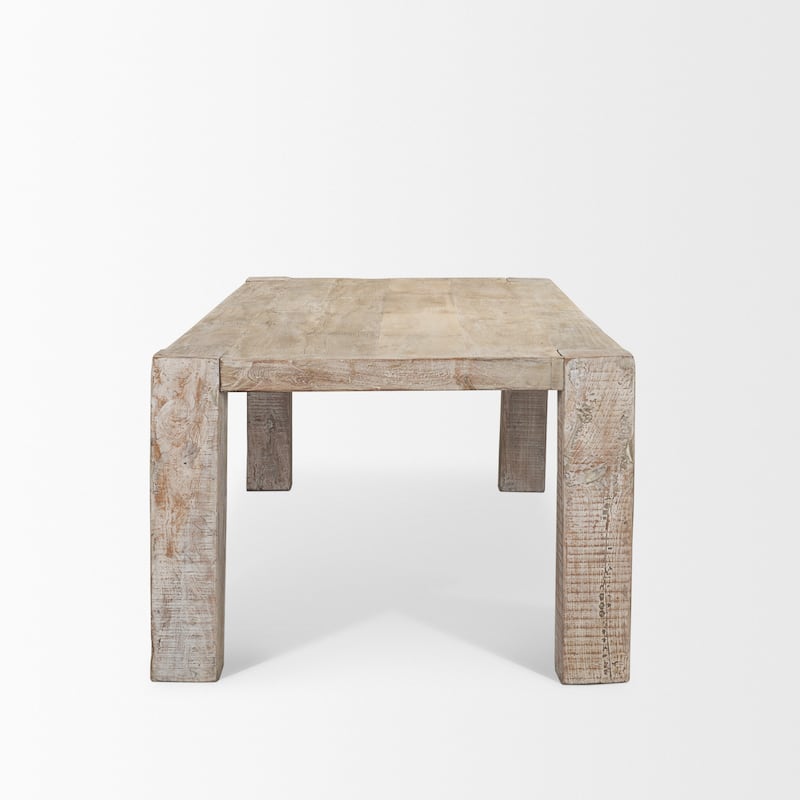 McArthur 84" Whitewash Reclaimed Wood Dining Table