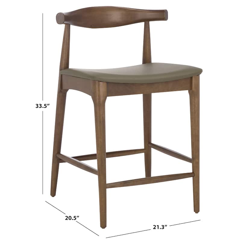 SAFAVIEH Home Elbow Counter Stool - 21"W x 21"D x 34"H