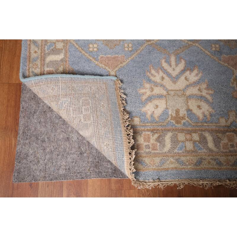 Floral Oushak Large Square Rug Handmade Wool Carpet - 11'11"x 12'2"