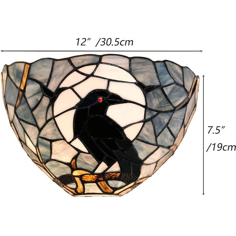 Tiffany wall light dark blue fixture light glass fixture light