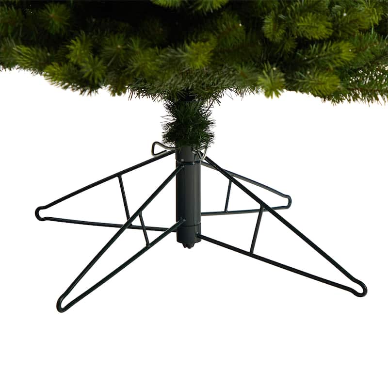 8.5ft. Slim Mountain Spruce Artificial Christmas Tree with 900 Warm White Micro LED Lights & Remote - Elegant Tall Display