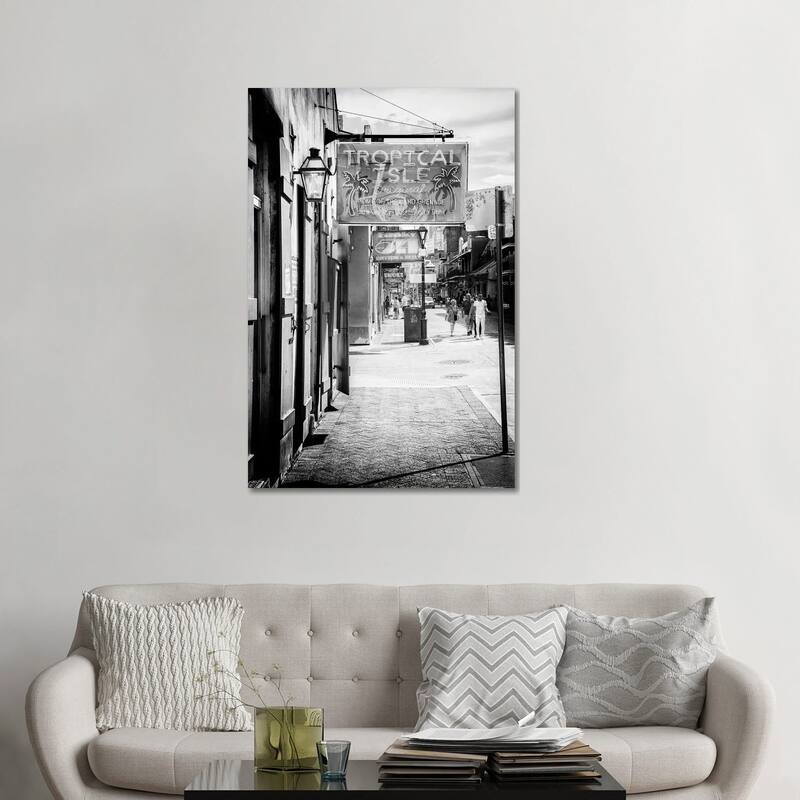 iCanvas "Black NOLA Series - Street Life New Orleans" by Philippe Hugonnard Canvas Print - 48x32x1.5