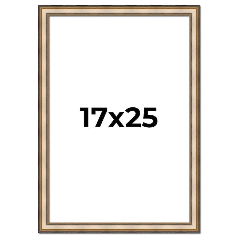 17x25 Frame Gold Solid Wood Shadow Box Width 1.5 Inches | Interior Frame Depth 2 3/8 Inches