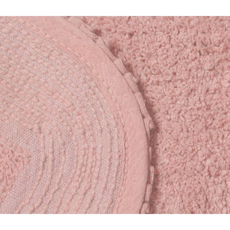 Radiant Collection Absorbent Cotton 2 Piece Set Machine Washable Bath Rug