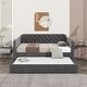 preview thumbnail 7 of 9, Twin Size Velvet Upholstered Daybed Dark Grey