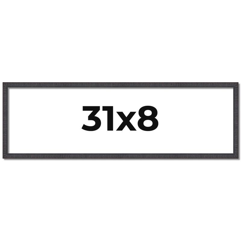 31x8 Frame Brown Solid Wood Picture Frame - Complete Modern Photo