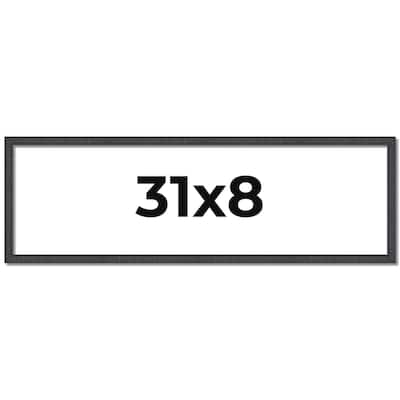 31x8 Frame Brown Solid Wood Picture Frame - Complete Modern Photo