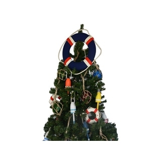 Blue Jacket Lifering Christmas Tree Topper Decoration - 15