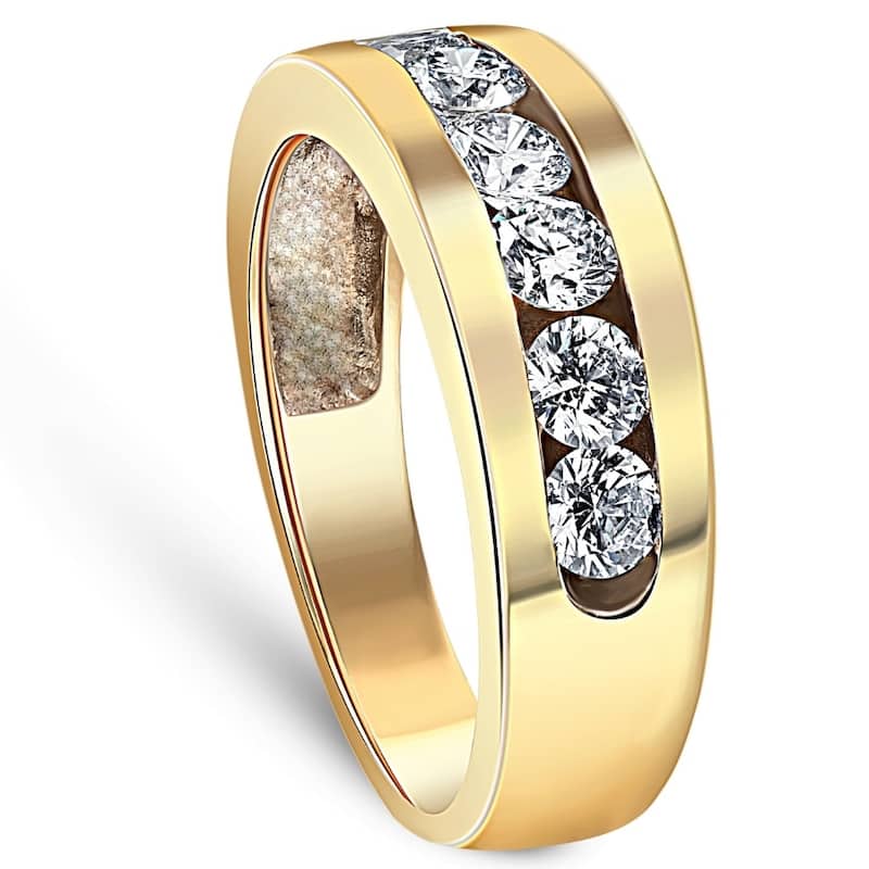 1ct Channel Set Diamond Ring 14K Yellow Gold