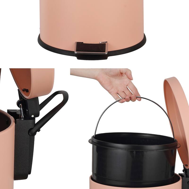 happimess Oscar 8-Gallon Step-Open Trash Can and Mini Trash Can