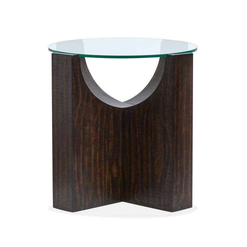Magnussen Home Beckham Rustic Tavern Round Accent Table - 28''W x 28''D x 24''H